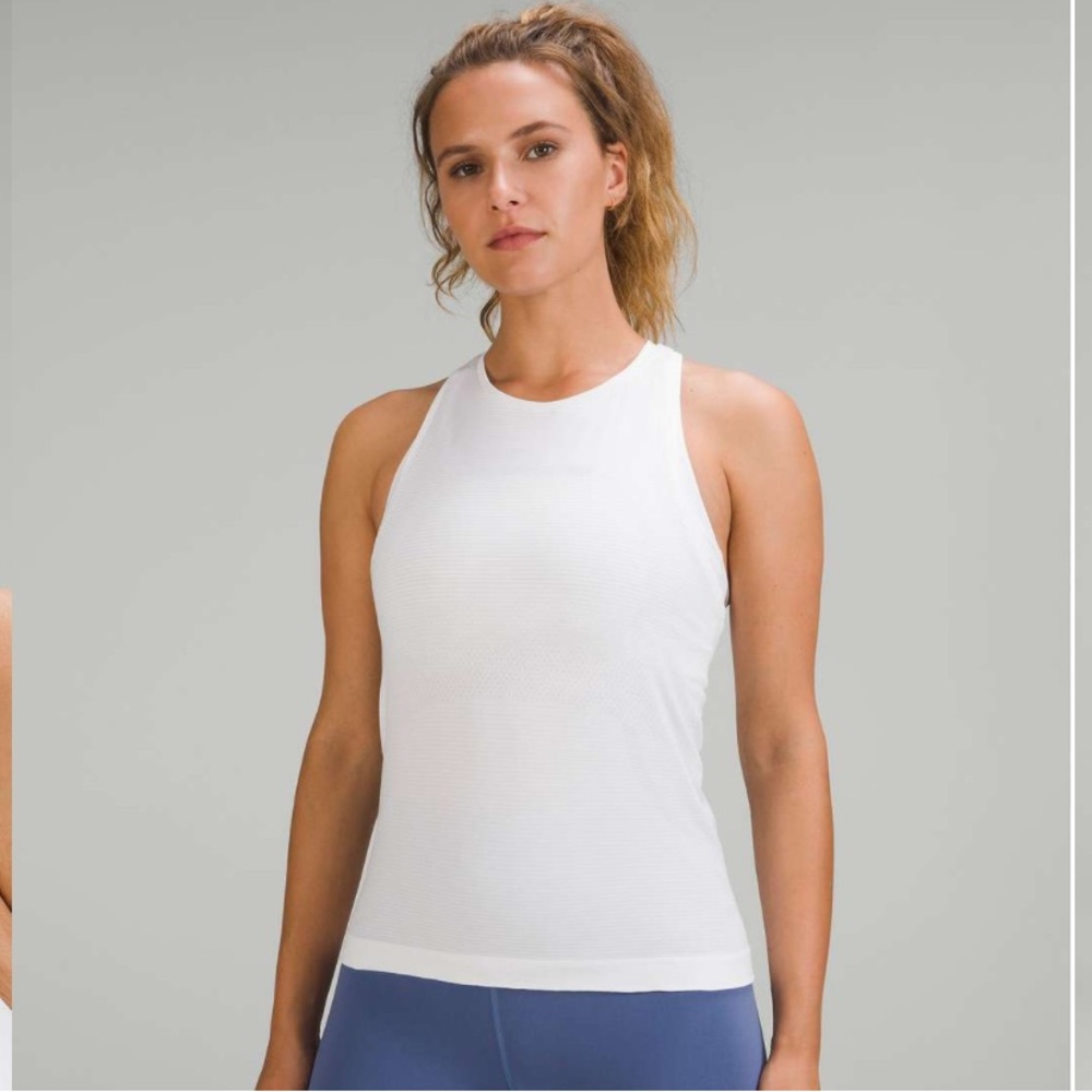 Lululemon Swiftly Tech High-Neck Tank Top 2.0 *Race Length White Size 10 NWT